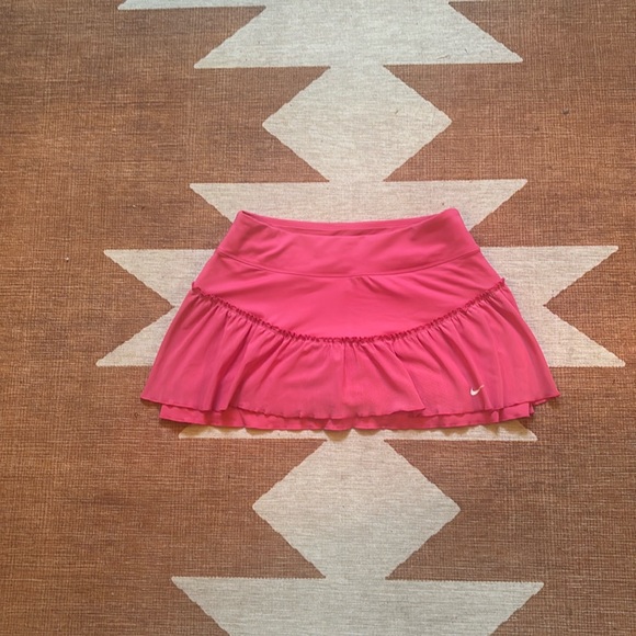 Nike Dresses & Skirts - Small pink Dri-Fit Nike ruffled tennis skirt